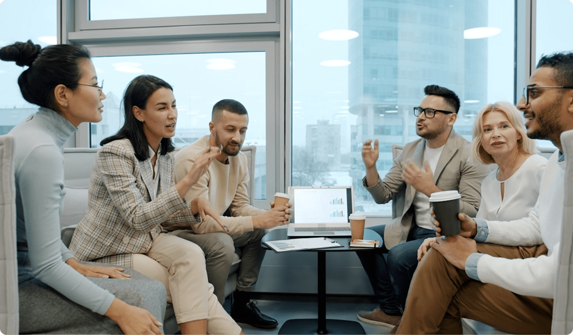 Team members collaborating at Business Solution Point